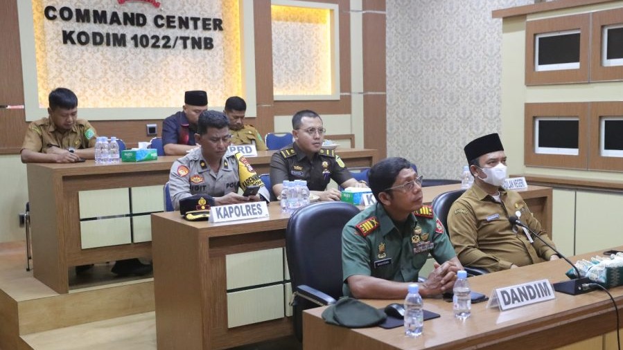 Pemkab Tanbu Ikuti Komunikasi Sosial TNI dengan Aparatur Pemerintah
